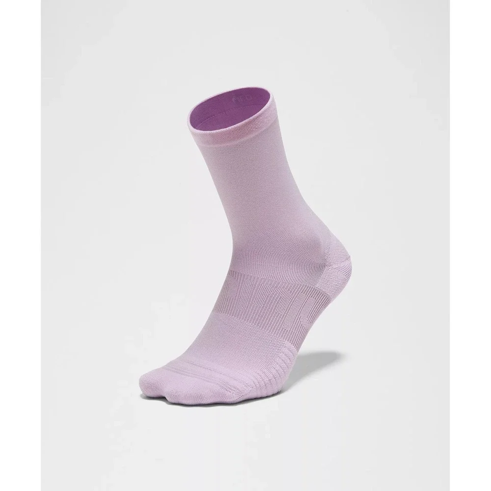Lululemon-Unisex Power Stride Crew Socks 3 Pack-Lilac Play/Ocean Wave/White